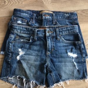 2 distressed Joe’s Jean short size 24